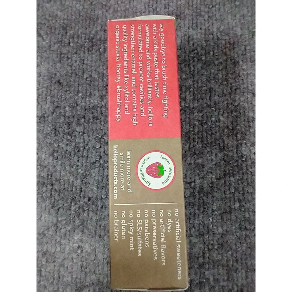 Hello Kids Fluoride Toothpaste Wild Strawberry 4.2 oz Ages 2+ Exp 09/2025
